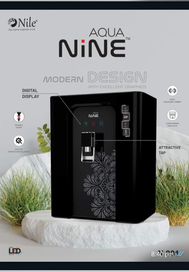Aqua Nine black mandala finish